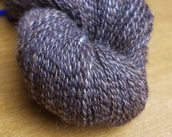 Hand Spun Yarn- Alpaca/silk Blend- Lace Weight- Natural Colored