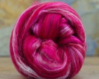 Combed Top Spinning wool, 70/30 blend 23 micron merino and tussah silk