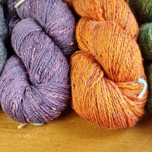 Handspun yarn, tweed, various weights