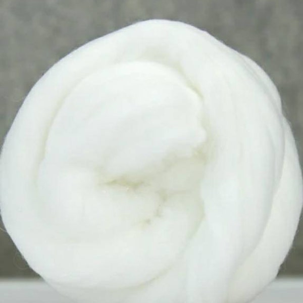 Fine denier nylon combed top, blending fibers, spinning fibers, 4oz