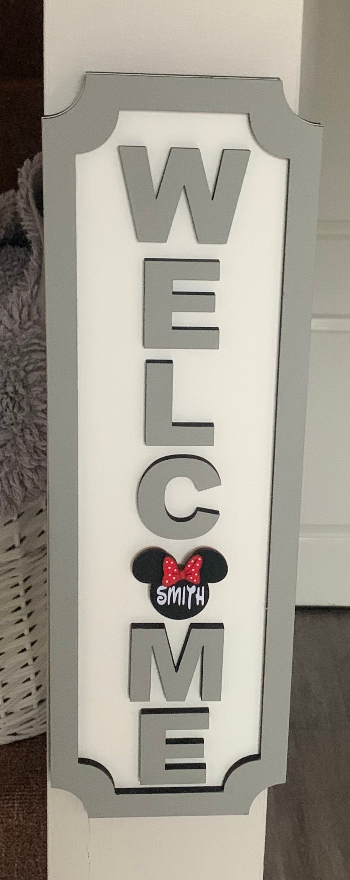 Disney WELCOME Sign. Changeable Mouse Heads. Christmas - Etsy