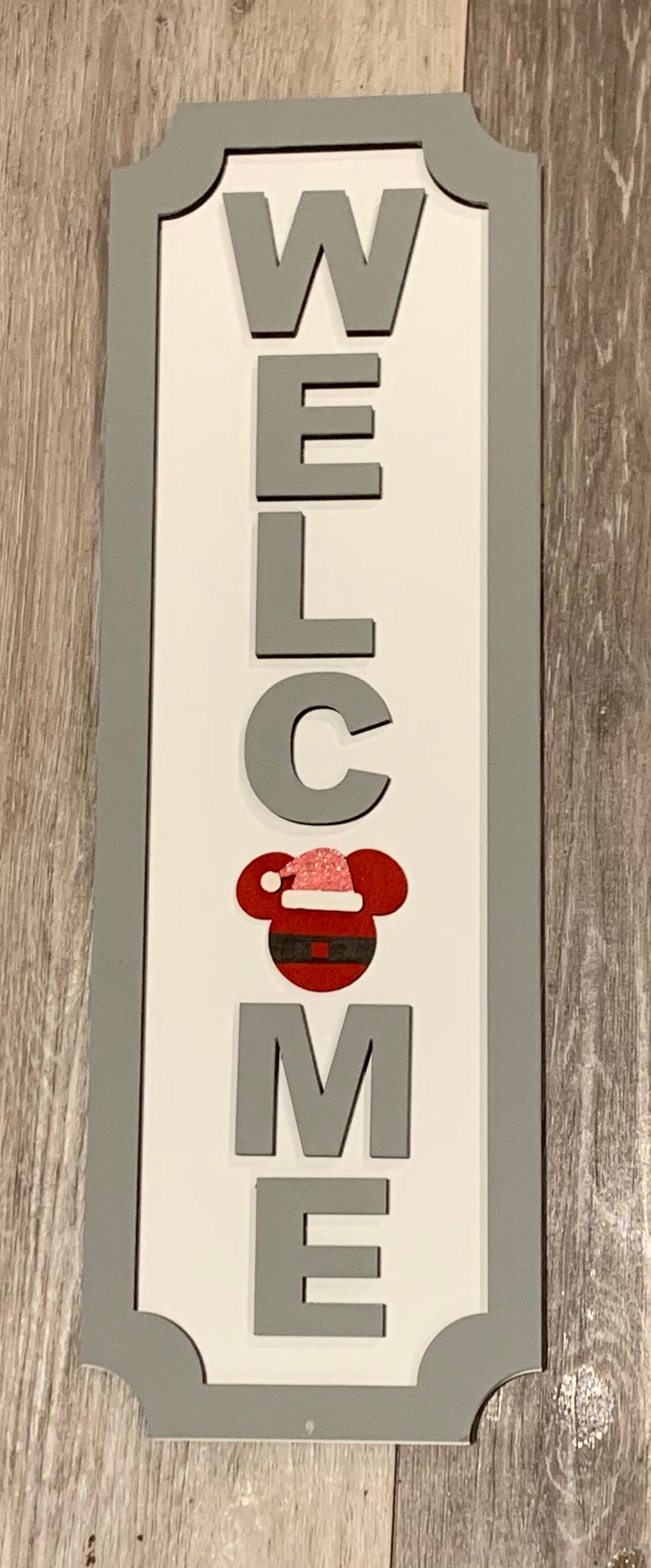 Disney WELCOME Sign. Changeable Mouse Heads. Christmas - Etsy