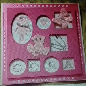 Nieuwe baby, kaart, naam, jongen, meisje, blauw, roze, rose goud, geweldig, het is een jongen, Het is een meisje, Pastels, Brights, A5 grootte / 8x8",