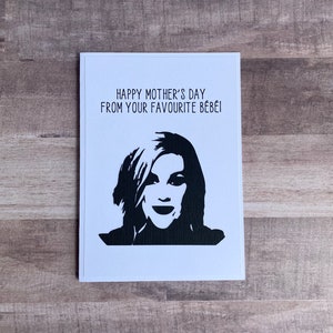 Handmade &quot;Happy Mother&#39;s Day From Your Favourite Bebe&quot; Card | Schitts Creek Card | Schitts Creek Mother&#39;s Day Card