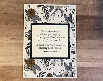 Handmade "The Hill We Climb" Greeting Card | Employee Appreciation Card | Encouragement Card | Amanda Gorman Card