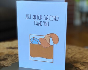 Handmade "Just an Old Fashioned Thank You" Greeting Card | Thank You Card | Old Fashioned