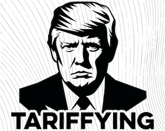 Clipart SVG de Trump sobre Tarifas | Tarifas SVG de Donald Trump | Download Digital de Trump