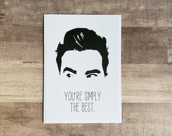 Handmade "You're Simply The Best" Card | Schitts Creek Valentine | Schitts Creek Card | Schitts Creek Simply The Best