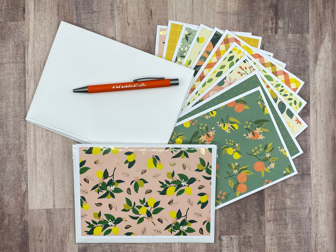 Set of 10 Handmade Blank Greeting Cards Bulk Blank Greeting Etsy