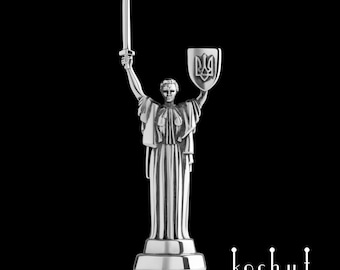 Mother Ukraine - silver pendant. Massive unique pendant form by Kochut. Ukraine jewelry. Stand with Ukraine and save life