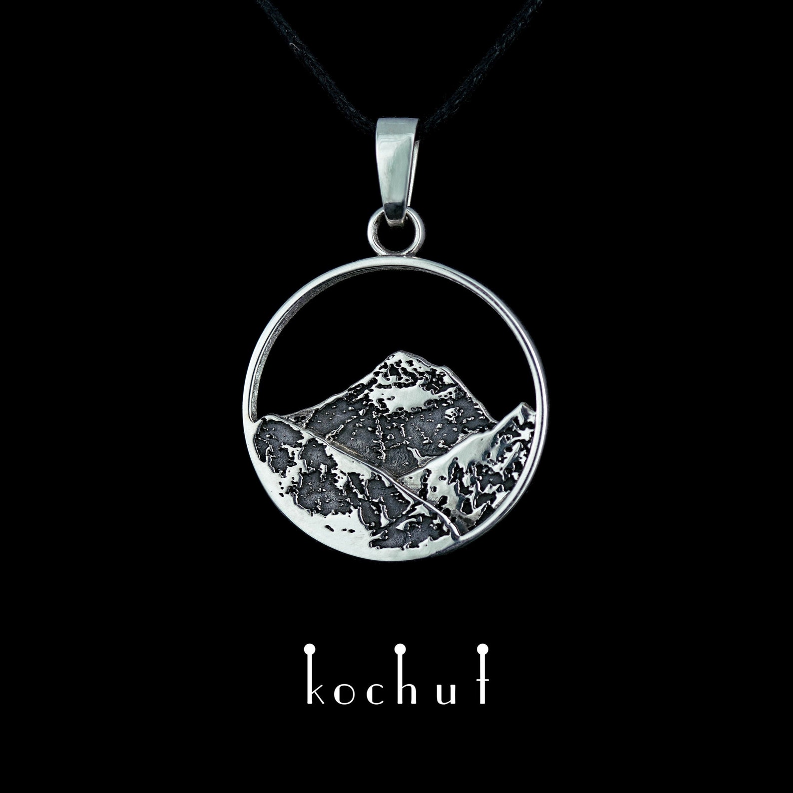 Everest Mountain Pendant Necklace Sterling Silver Unique Etsy