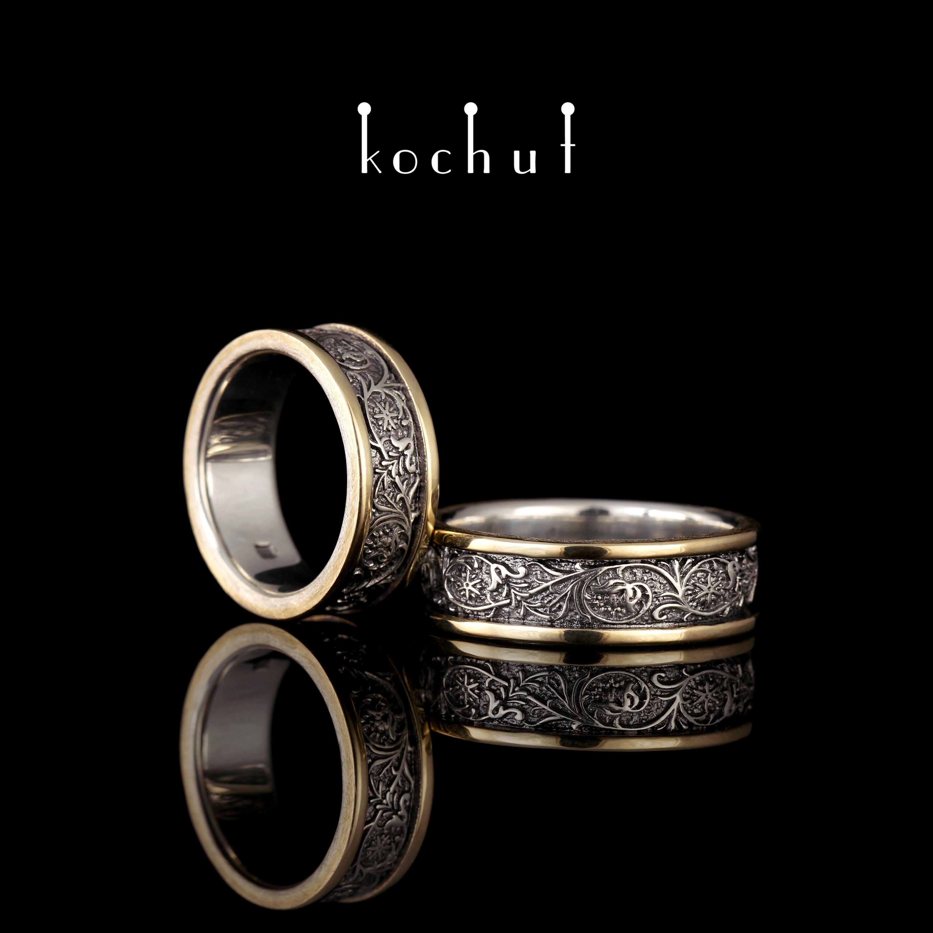 Promise rings for couples His and hers wedding bands Unique Etsy