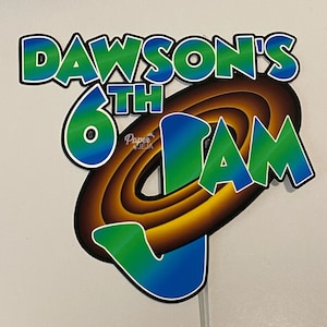 Space jam inspired caketopper/spacejam party/ spacejam party supplies