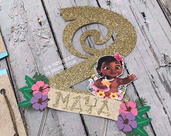 Topper de pastel inspirado en Moana / pastel de moana / decoración de cumpleaños de moana / moana / topper de pastel / MOANA BANNER / fiesta de Moana