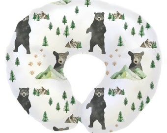 Nursing Pillow Cover Watercolor Trees