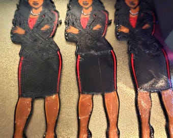 Jasmine Crockett Wanddekorfigur: 12 "Politisches Statement, wählen Sie Ihre Farbe