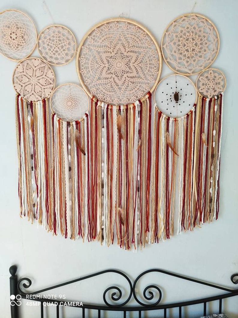 dream catcher, dreamcatchers, dream catchers, boho dreamcatcher, boho home decor, bedroom decor, azteca decor, home decor, hippie decor,boho image 1