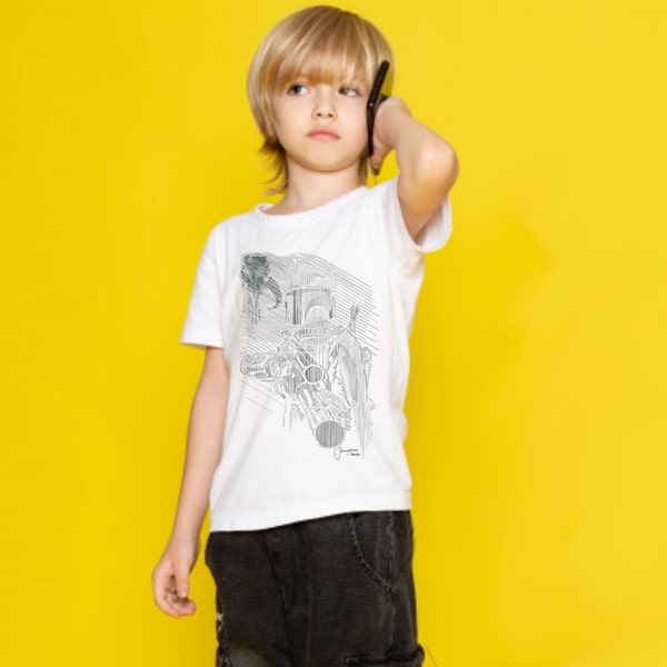 Kid's Star Wars Mandalorian Boba Fett T Shirt - Signed by Jeremy Bulloch, Original Boba Fett Actor