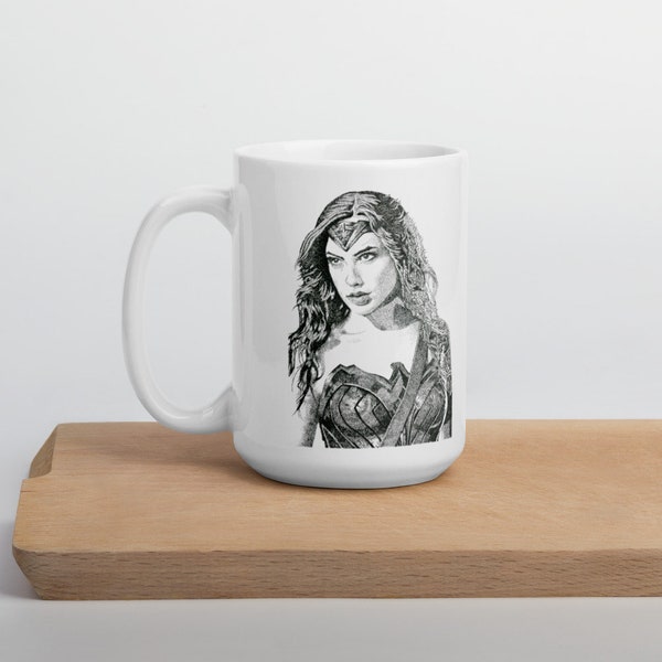 What Would Wonder Woman Do? Empowering Coffee Mug/Female Super Hero/DC Comics/Gal Gadot as Wonder Woman/Feminist/Girl Power