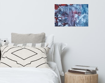 Abstract Blue and Red Poster