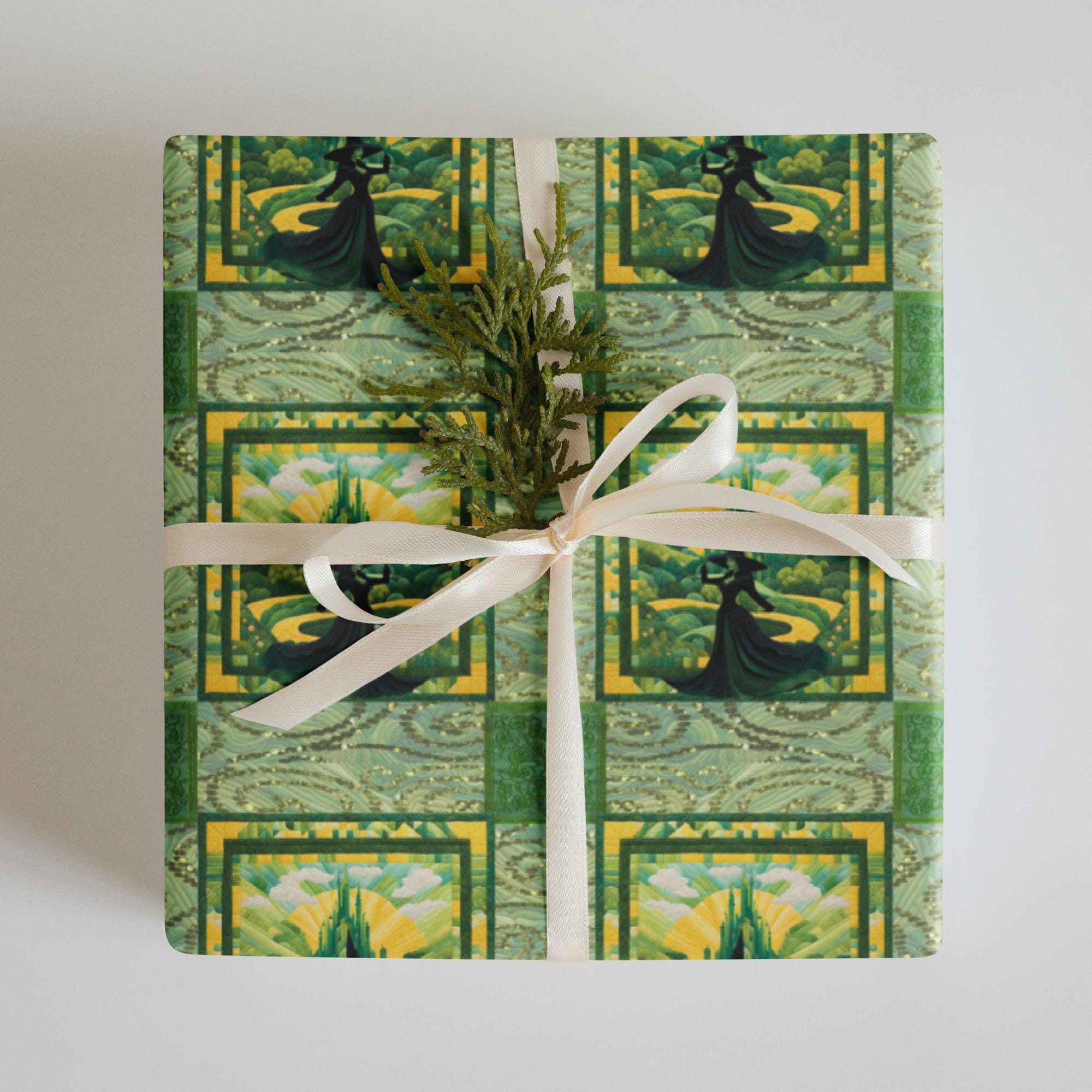 Wicked Rapping Paper Wicked 3 Different Design Themed Glinda and Elphaba Original Art ...