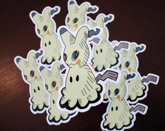 Adesivo Mimikyu - Adesivo de vinil fosco à prova d'água