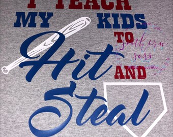 Download I teach my kids to hit and steal baseball Yeti Cup vinyl ...