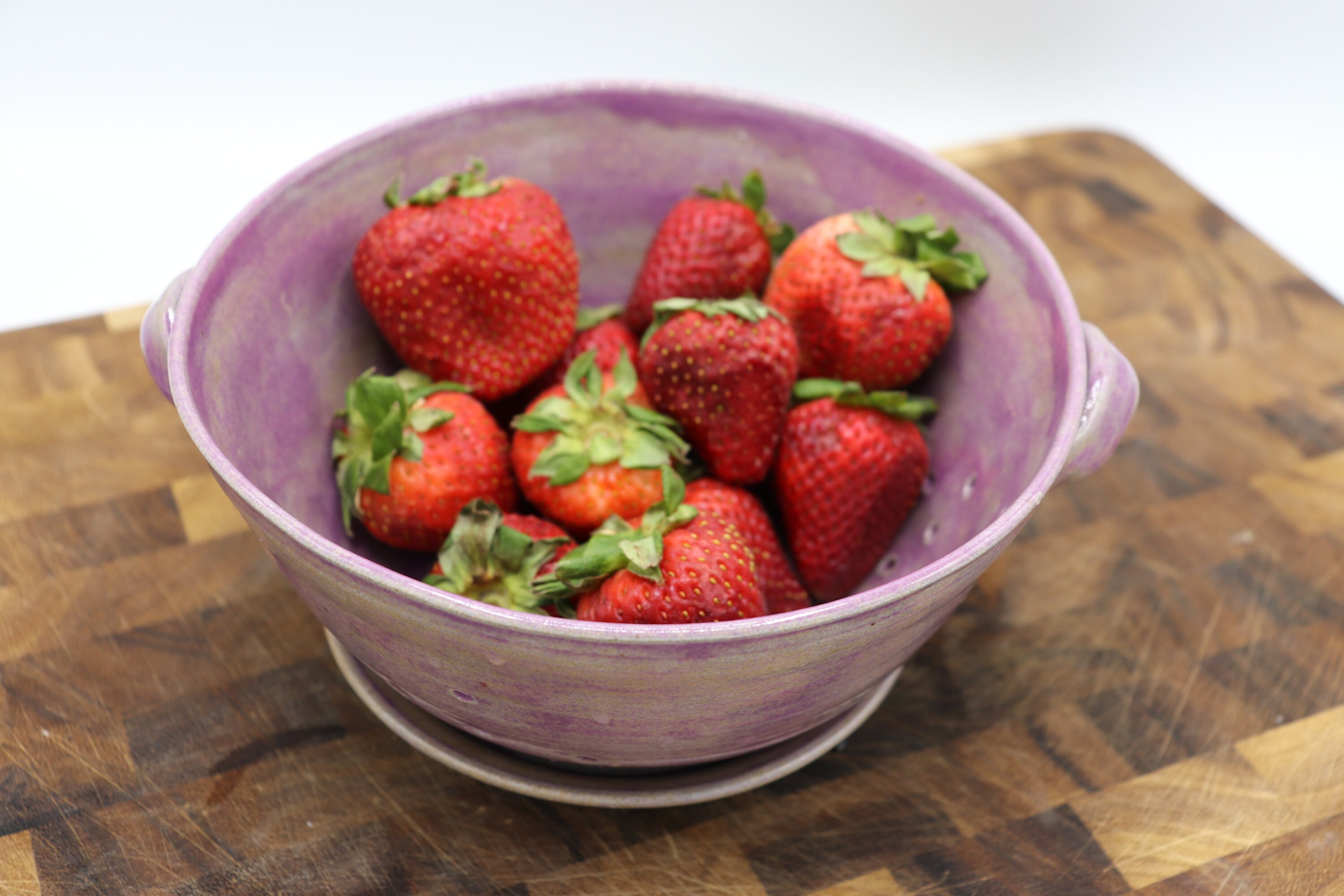 Ceramic Berry Colander With Saucer Berry Bowl Fruit Etsy