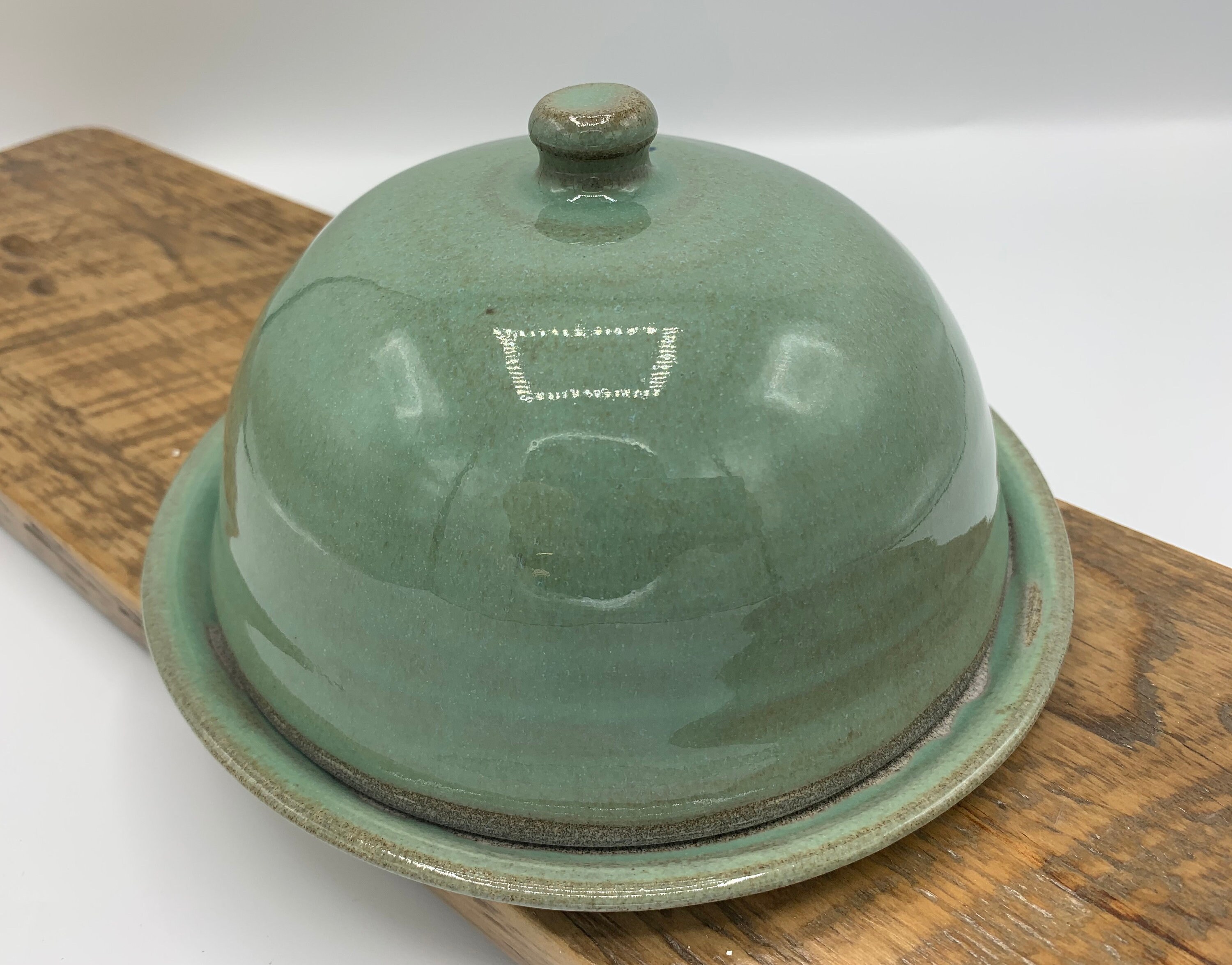 Stoneware Ceramic Butter Dish Round Lidded Butter Keeper Etsy