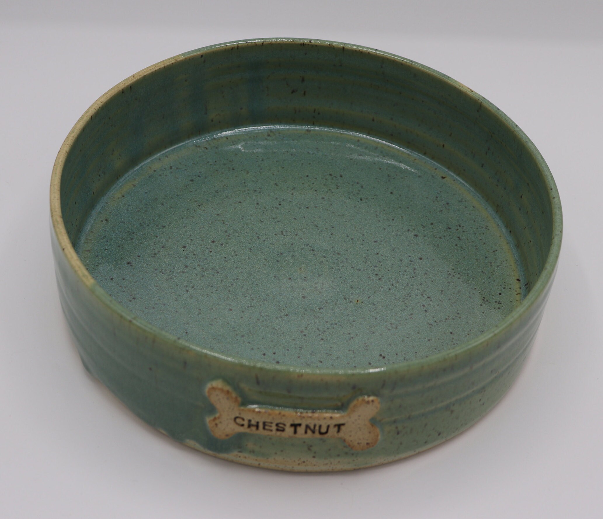 Handmade ceramic pottery dog bowl that can be personalized Etsy