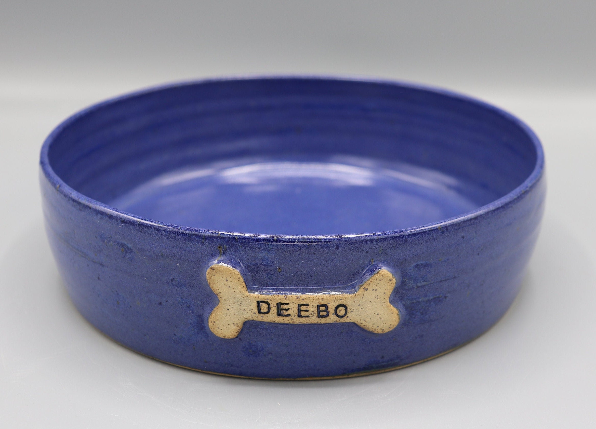 Handmade ceramic pottery dog bowl that can be personalized Etsy