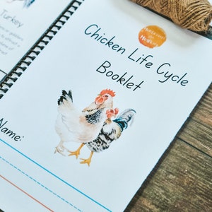 Chicken Unit Study Montessori Homeschool Science Printable 3 Part Cards Nature Activity Preschool Worksheet Kids Activity Language Math image 3