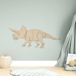 Wooden Dinosaur Origami Puzzle | Dinosaur Wall Art | Dinosaur Nursery, Toddler Room, Childs Room