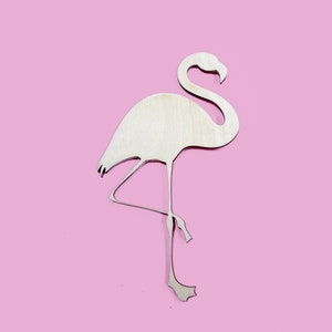 Mid Century Modern Flamingo Wood Shape, Retro MCM Animal Cutout, Mid Century Modern Shape, DIY Craft Supplies, Blank Shapes, Many Sizes