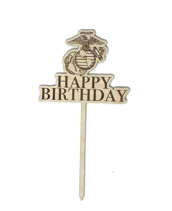Joyeux Anniversaire United States Marine Corps Cake Topper Etsy Canada