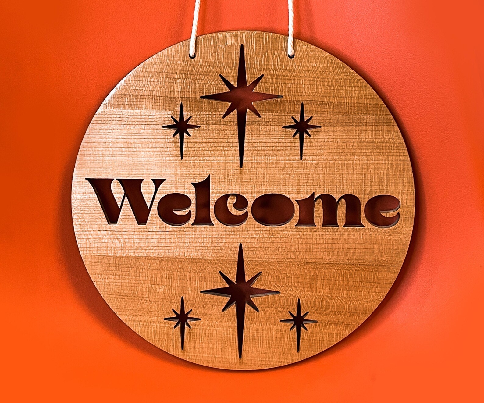 Mid Century Modern Wall Decor Mid Century Modern Welcome Sign | Etsy