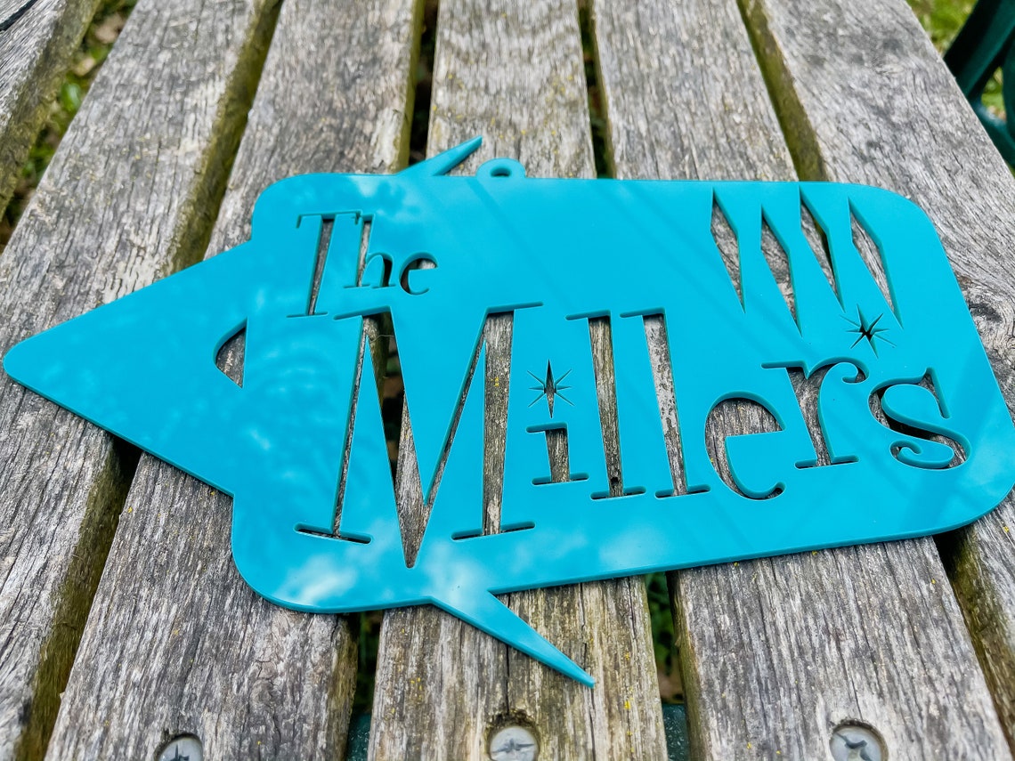 Mid Century Modern Wall Art Acrylic Custom Mid Century Sign Etsy