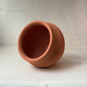 Small Terracotta Vase, Rustic Earthenware Pottery, Handmade & Wheel Thrown image 6