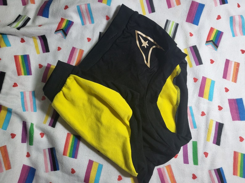 Galactic Gay Underwear: Scrundies Briefs Boy Shorts Bunzies Boxers Brief Yellow