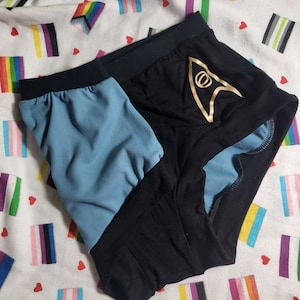 Galactic Gay Underwear: Scrundies Briefs Boy Shorts Bunzies Boxers Brief Blue