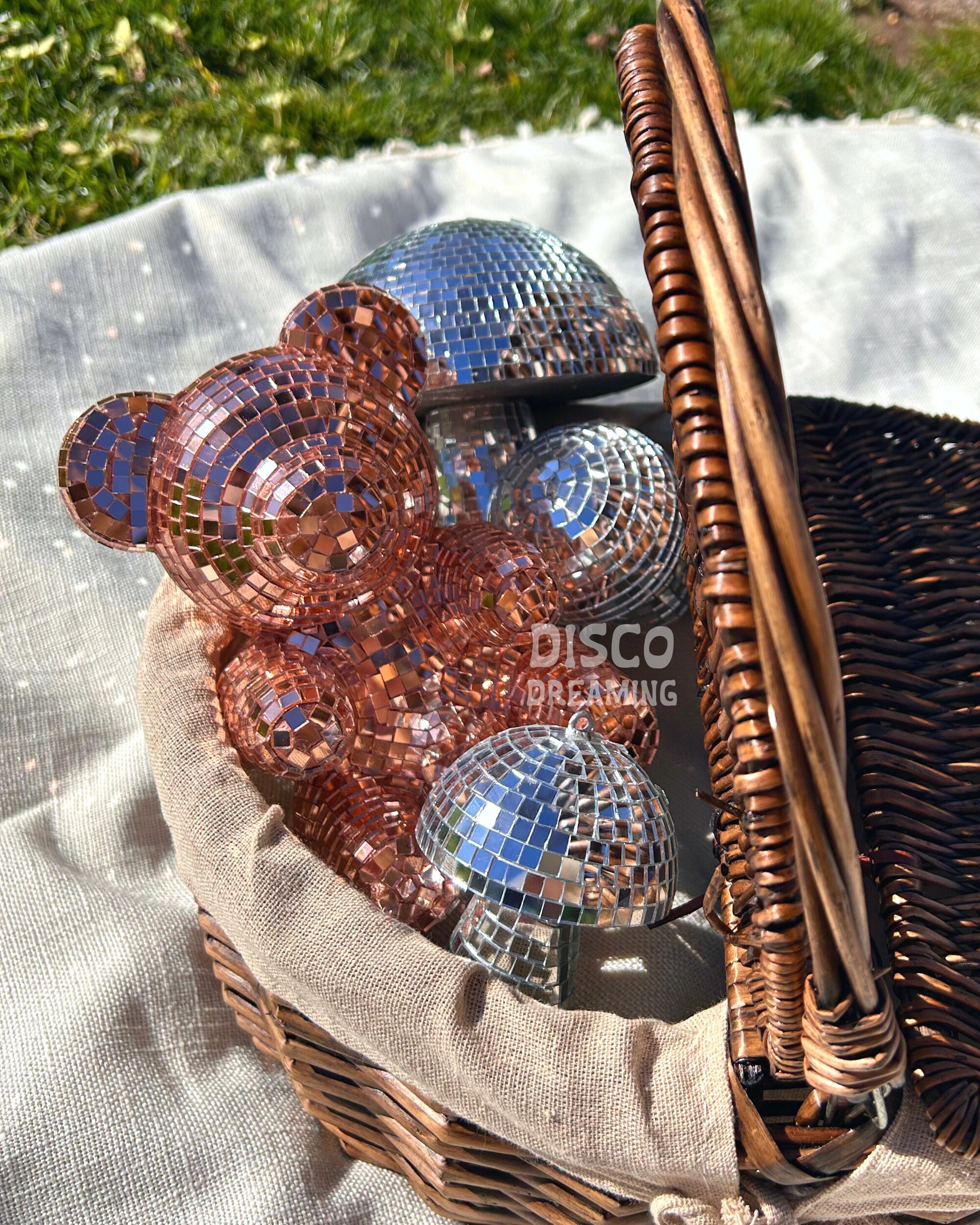 Disco Bears, Disco Teddy Bear, Disco Gifts, Disco Aesthetic, Wedding Decor, Mirrored Glass