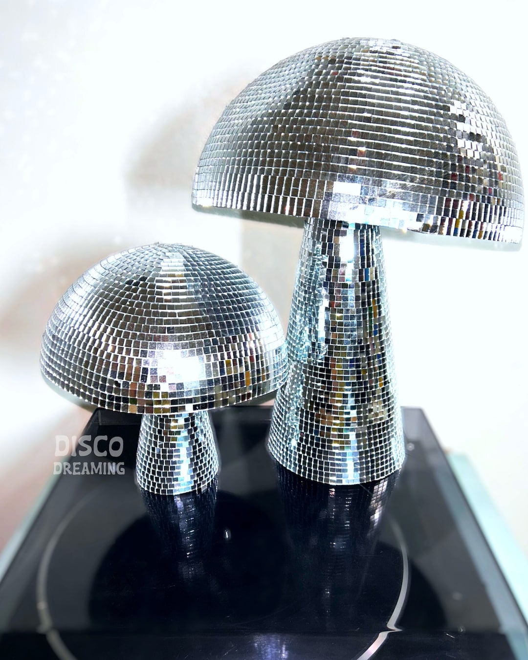 Disco Mushrooms, Medium & Large Sizes, Made to Order, Mirrored Mushroom, Disco Ornaments, Decor