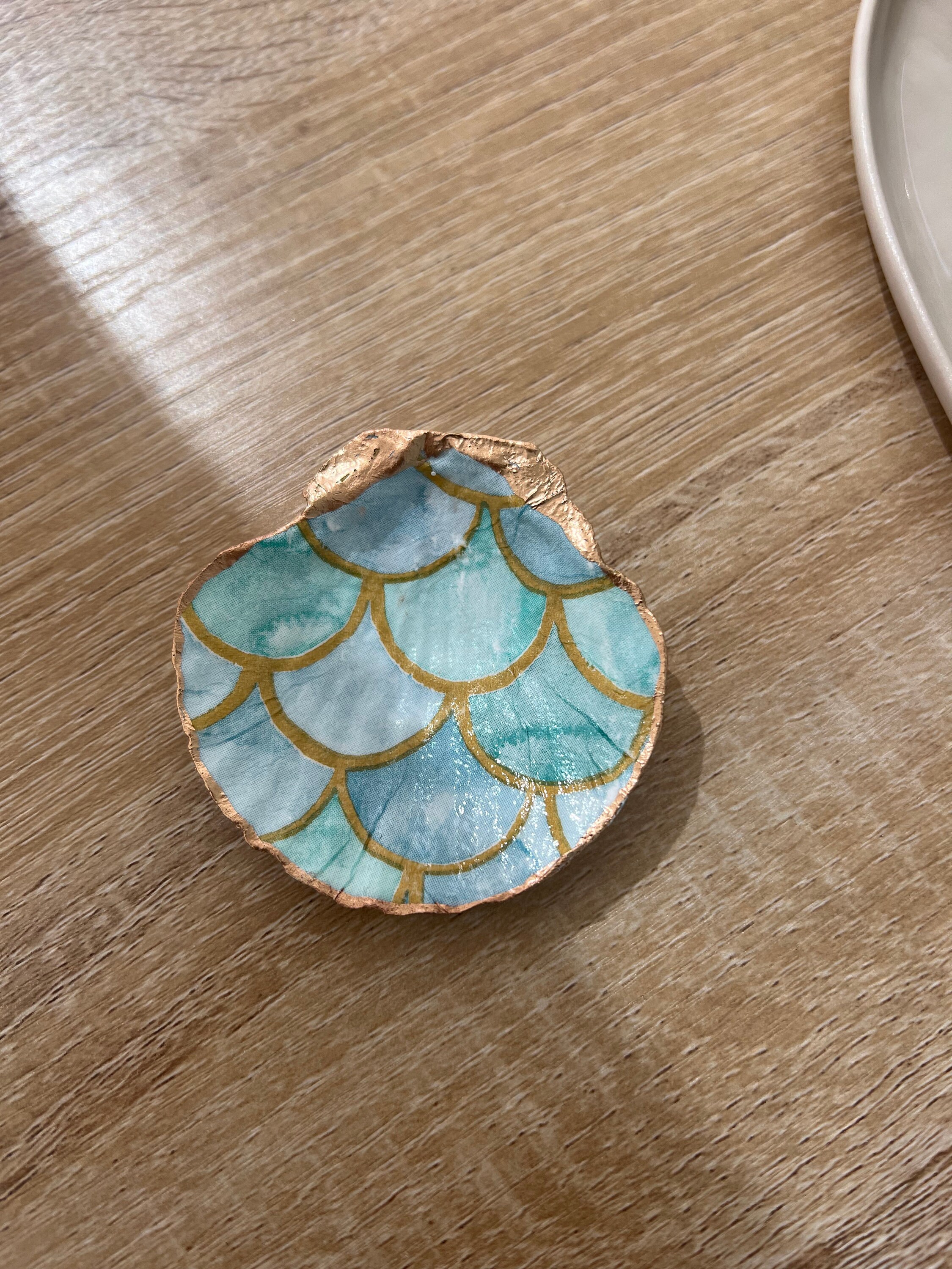 Mermaid Print-recycled Seashell Dish for Jewelry & Rings. Handmade ...