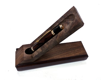 Handgefertigte Walnuss Stiftschachtel, Gatsby Pen, Geschenk zum Abschluss