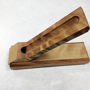 Flame Birch  Pen Box, Wooden Pen Box, Pen Case, Pen Stand, Gift for him, Groomsmen gift, Graduation Gift