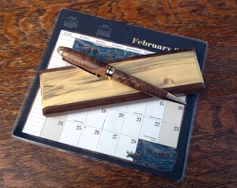 Graduation Gift, Spalted Maple Pen Box,Christmas gift, Pen Box, Handmade Pen Box Set, Pen Stand, Pen Holder for Desk