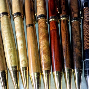 Handgefertigte Holzkugelschreiber: Designer Drehkugelschreiber, Geschenk zum Vatertag