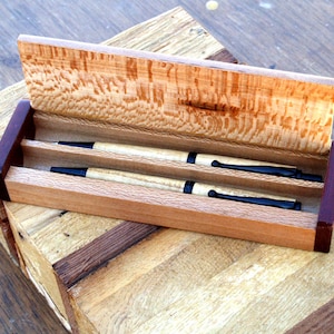 Wooden Pen and Pencil Box Custom-made: Box only, Personalized pen and pencil box