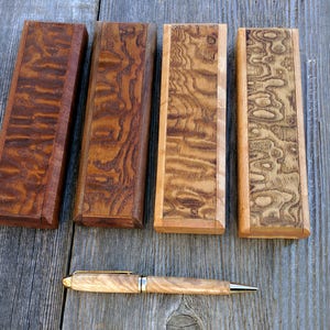 Japanese Tamo Ash Wooden Pen Box, Groomsman Gift, Gift for Groom, Custom Pen set