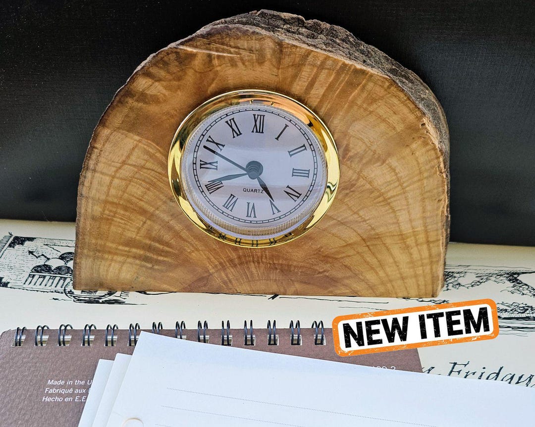 Ash Clock Figured Ash Desk Clock - Etsy UK